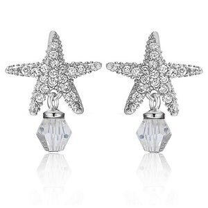New🎁 .925 Swarovski Starfish Earrings